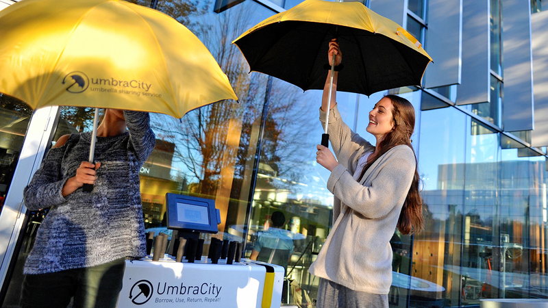 Illustration for article titled Every City Needs an Umbrella Sharing System